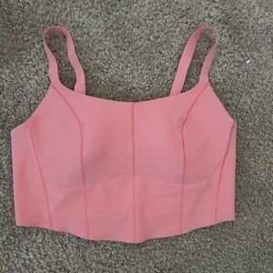 Aerie Pink Cropped Sports Bra / Tank Top
